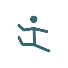 dancer motion icon. Filled dancer motion icon from sport and game collection. Glyph vector isolated on white background. Editable dancer motion symbol can be used web and mobile