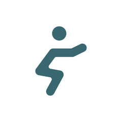 squat icon. Filled squat icon from sport and game collection. Glyph vector isolated on white background. Editable squat symbol can be used web and mobile