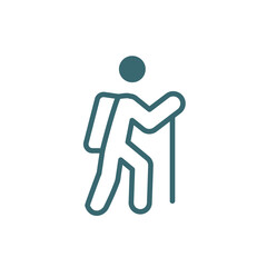 trekking sign icon. Filled trekking sign icon from sport and game collection. Glyph vector isolated on white background. Editable trekking sign symbol can be used web and mobile