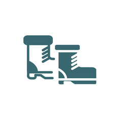 ski boots icon. Filled ski boots icon from sport and game collection. Glyph vector isolated on white background. Editable ski boots symbol can be used web and mobile