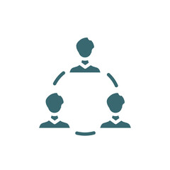 team icon. Filled team icon from startup and success collection. Glyph vector isolated on white background. Editable team symbol can be used web and mobile