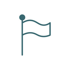 success flag icon. Filled success flag icon from startup and success collection. Glyph vector isolated on white background. Editable success flag symbol can be used web and mobile