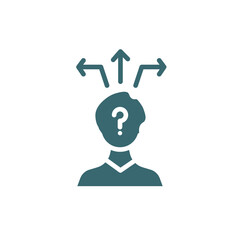 strategy choice icon. Filled strategy choice icon from startup and success collection. Glyph vector isolated on white background. Editable strategy choice symbol can be used web and mobile