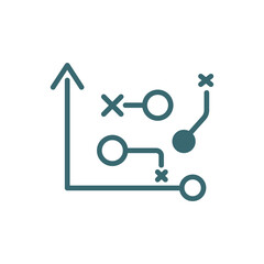 strategy management icon. Filled strategy management icon from startup and success collection. Glyph vector isolated on white background. Editable strategy management symbol can be used web and mobile