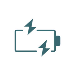 battery power icon. Filled battery power icon from technology collection. Glyph vector isolated on white background. Editable battery power symbol can be used web and mobile