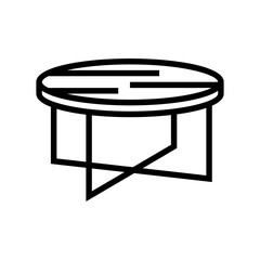 coffee table living room line icon vector illustration