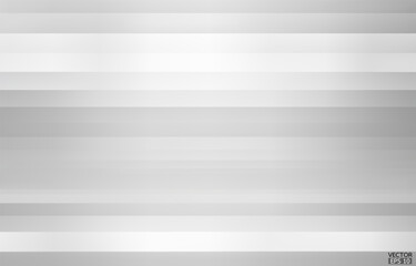 White background. Abstract light silver metal gradient. Shiny chrome stripes texture background. steel geometric texture wall with light reflections. White wallpaper. 3D Vector illustration.