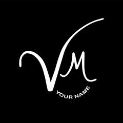 V  and M. VM logo initial letter. Elegant logo tamplet. EPS10