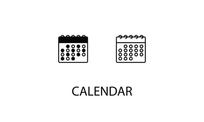 Calendar double icon design stock illustration