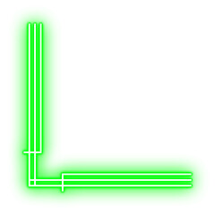 Green Neon Glowing Border Corner