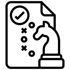 strategy line icon,linear,outline,graphic,illustration