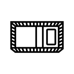 children bed top view line icon vector illustration