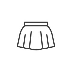 Summer skirt line icon