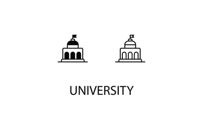 University double icon design stock illustration
