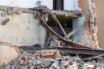 Abriss eines maroden Hauses