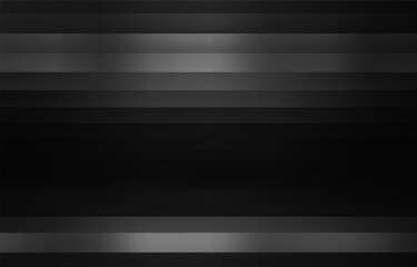 Black background. Abstract light black gradient. Shiny  stripes texture background. Dark geometric texture wall with light reflections. Black wallpaper. 3D Vector illustration.