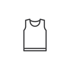 Sleeveless shirt line icon
