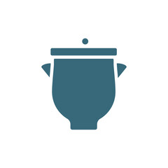 pot with cover icon. filled pot with cover icon from restaurant collection. flat glyph vector isolated on white background. Editable pot with cover symbol can be used web and mobile