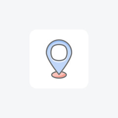 Gps, location, fully editable vector icon

