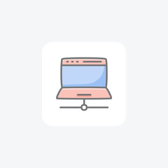 Connection, database fully editable vector icon

