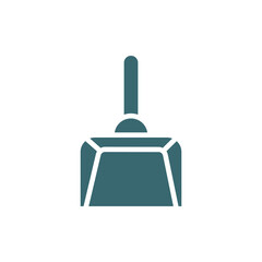 wiping dustpan icon. filled wiping dustpan, home icon from cleaning collection. flat glyph vector isolated on white background. Editable wiping dustpan symbol can be used web and mobile