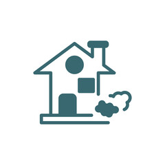house icon. filled house, house icon from cleaning collection. flat glyph vector isolated on white background. Editable house symbol can be used web and mobile