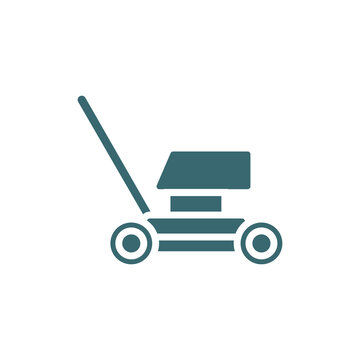 lawn mower icon. filled lawn mower, service icon from cleaning collection. flat glyph vector isolated on white background. Editable lawn mower symbol can be used web and mobile