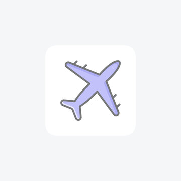 Airoplan, airpot fully editable vector icon

