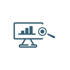 data analyser icons. Filled data analyser, data icon from computer and tech collection. Flat glyph vector isolated on white background. Editable data analyser symbol can be used web and mobile