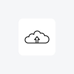Cloud, arrow fully editable vector icon

