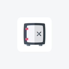 Locker, safe, fully editable vector icon

