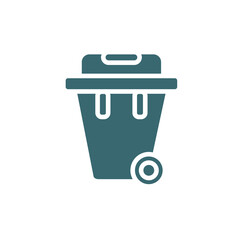 dust bin icon. Filled dust bin, dust icon from ecology collection. Flat glyph vector isolated on white background. Editable dust bin symbol can be used web and mobile