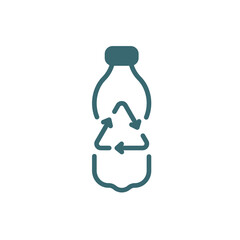 recycled bottle icon. Filled recycled bottle, plastic icon from ecology collection. Flat glyph vector isolated on white background. Editable recycled bottle symbol can be used web and mobile
