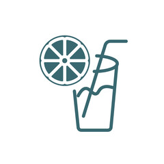 orange juice icon. Filled orange juice icon from health and medical collection. Flat glyph vector isolated on white background. Editable orange juice symbol can be used web and mobile