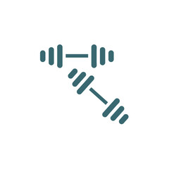 dumbbells icon. Filled dumbbells icon from health and medical collection. Flat glyph vector isolated on white background. Editable dumbbells symbol can be used web and mobile