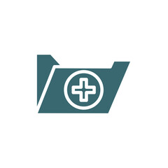 records icon. Filled records icon from health and medical collection. Flat glyph vector isolated on white background. Editable records symbol can be used web and mobile