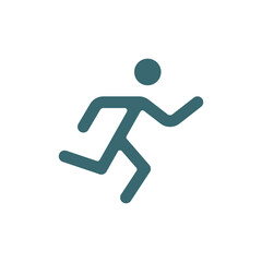 running icon. Filled running icon from health and medical collection. Flat glyph vector isolated on white background. Editable running symbol can be used web and mobile