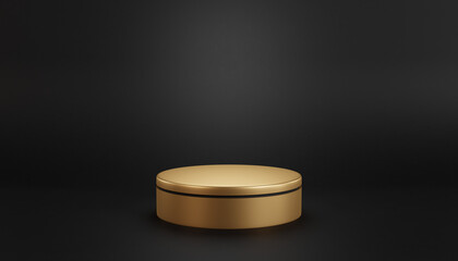 gold podium stage container stage wallpaper background 3d rendering illustration