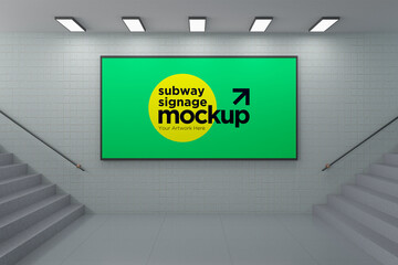Subway Signs, Poster, Billboard Mockup
