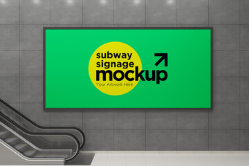 Subway Signs, Poster, Billboard Mockup