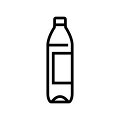 water plastic bottle line icon vector illustration