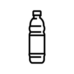 empty water plastic bottle line icon vector illustration