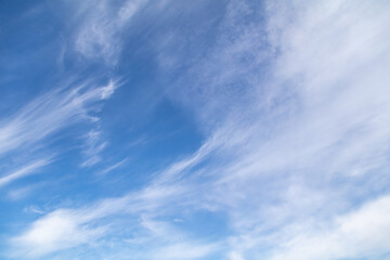 White clouds on the blue sky