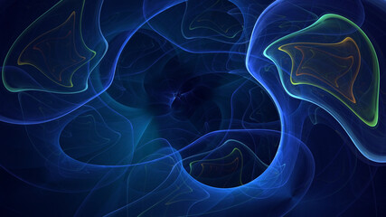 3D rendering abstract fractal light background
