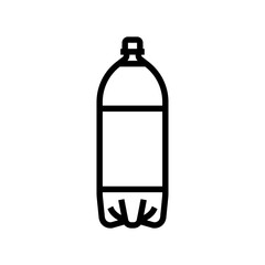 beverage soda plastic bottle line icon vector illustration