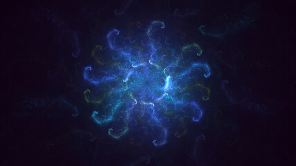 3D rendering abstract round light background