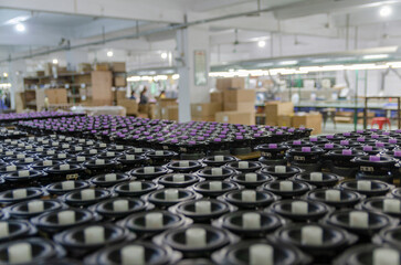 Semi-finished loudspeaker in the factory