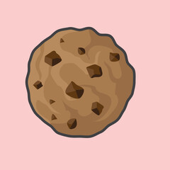 illustration of a donut with chocolate