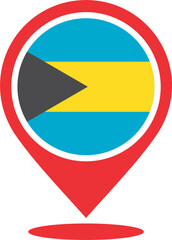 Bahamas flag pin map 2023031373