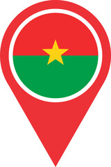 Burkina Faso flag pin map 2023031378